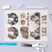 ヘレナかわいらしマグワイアのスタイルで子猫 薄葉紙 (クラフト)