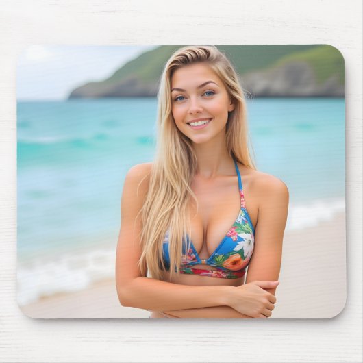 ヘレナのトロピカルエスケープ：ビーチサイドブリス マウスパッド (正面)