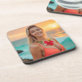 ヘレナの海ささやき：静かな流儀プラスチック コースター (左側)