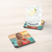 ヘレナの海ささやき：静かな流儀プラスチック コースター (右側)
