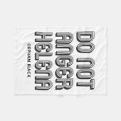 ヘレナを怒らせないで下さい フリースブランケット (正面(横))