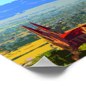 ヘレナモンタナスリーピングジャイアントマウンテンズヴィンテージ ポスター (角)