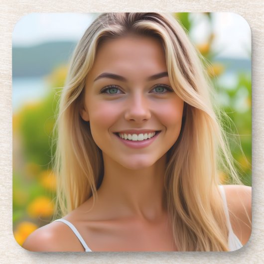 ヘレナ島の輝き:自然の静けさのプラスチック コースター (正面)