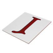 ヘレナ文字J （赤モノグラムタイル） タイル (側面)