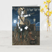 "ヘレナ"の空の海賊船の月の妖精カード カード (黄色い花)