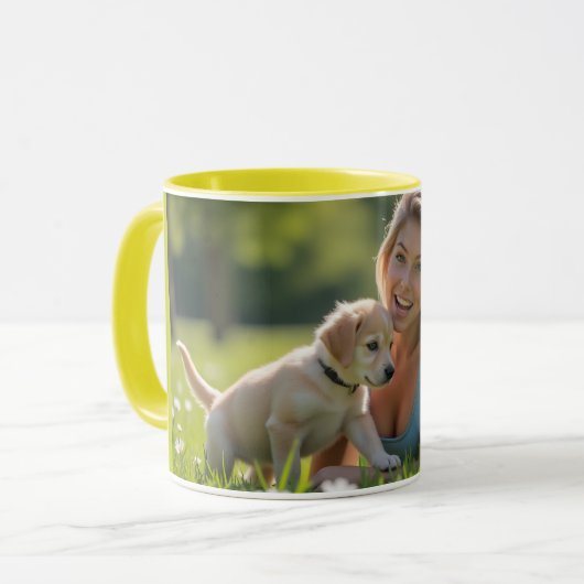 ヘレナ・シュバリエ&パピー気に:自然の無料のブリス マグカップ (正面左)