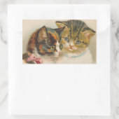 ヘレナ・マグワイアステッカーシートによる子猫のペア 長方形シール (バッグ)