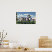 ヘレナ，モンタナ – 州キャピトル建物ビュー ポスター (キッチン)