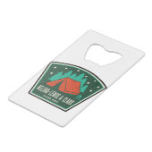 ヘレナ・ルイスとクラーク国立森林キャンプ クレジットカード栓抜き (正面アングル)