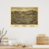 ヘレナMTパノラママップ – 1875 ポスター (キッチン)