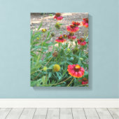 ヘレニウムの花 キャンバスプリント (インサイチュ (ウッドフロア))