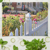 ヘレフォードインレットライトハウスニュージャージー茶タオル キッチンタオル (折り畳み)