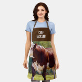 ヘレフォードブル エプロン (着用した状態)