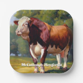 ヘレフォードブル ペーパープレート (正面)