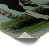 ヘレフォード牛のヴィンテージイラストレーション ポスター (角)