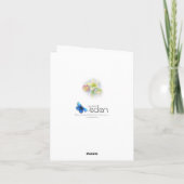 ヘレボアフローラホワイトピンク緑のイースターカード シーズンカード (裏面)