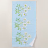 ヘレボラス・ニジェール・クリスマスバラ ビーチタオル (正面)