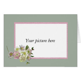 ヘレボルスの花の束が付いているカスタムなフレーム