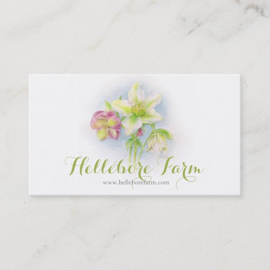 ヘレボルスの花の芸術の農場の名刺 名刺 (正面)