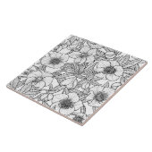 ヘレボレスの白黒 タイル (側面)