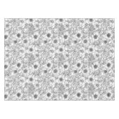 ヘレボレスの白黒 テーブルクロス (正面(横))