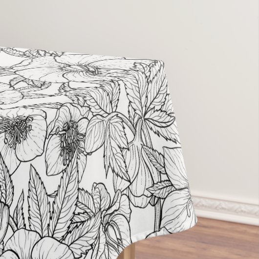 ヘレボレスの白黒 テーブルクロス (インサイチュ)