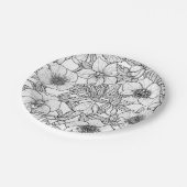 ヘレボレスの白黒 ペーパープレート (アングル)