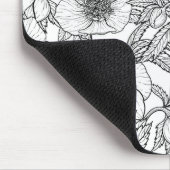 ヘレボレスの白黒 マウスパッド (コーナー)