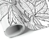 ヘレボレスの白黒 ラッピングペーパー (ロールコーナー)