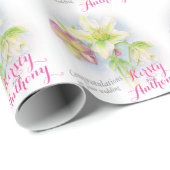 ヘレボレ結婚スの水彩画のラップ ラッピングペーパー (ロールコーナー)