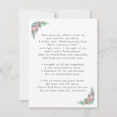 ヘレンの顔カードに詩を添えて サンキューカード (裏面)