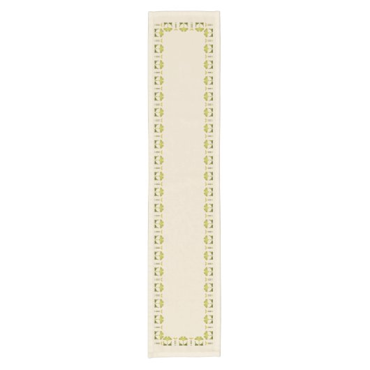 ヘレンの養育関係のイチョウのボーダーステンシル ショートテーブルランナー (正面)