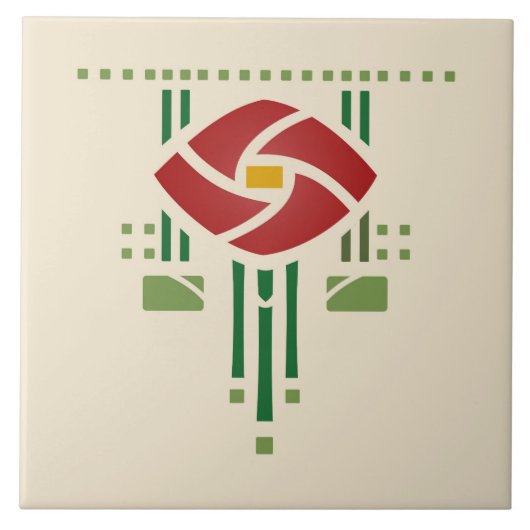 ヘレンの養育関係の"ばら色のフリーズ" タイル (正面)