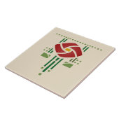 ヘレンの養育関係の"ばら色のフリーズ" タイル (側面)