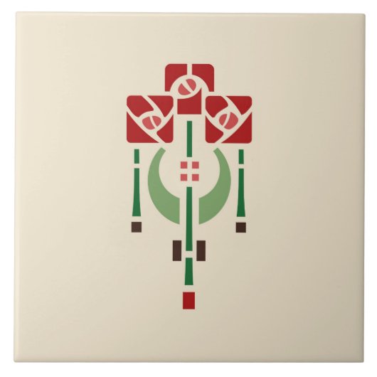 ヘレンの養育関係の"ばら色のペンダント" タイル (正面)