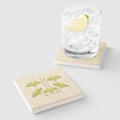 ヘレンの養育関係の"イチョウ" ストーンコースター (横)