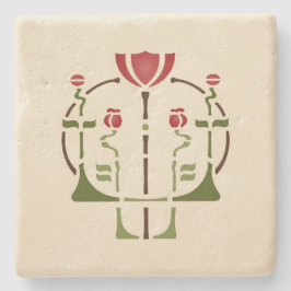 ヘレンの養育関係の"ケシ" ストーンコースター