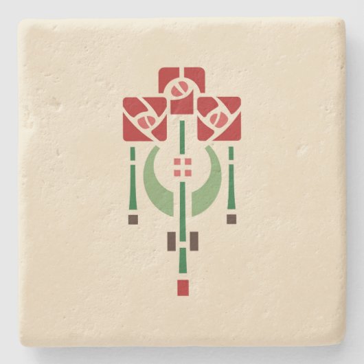 ヘレンの養育関係の"ペンダントは上がりました" ストーンコースター (正面)