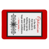 ヘレンやる気を起こさせるケラー引用文マグネット:楽観主義 マグネット (横)