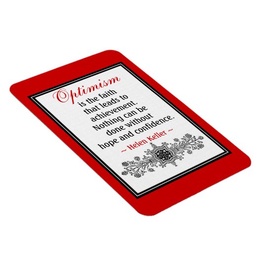 ヘレンやる気を起こさせるケラー引用文マグネット：楽観主義 マグネット (右側)