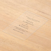 ヘレンクラシックエレガントな結婚式の日付を保存 アクリル招待状 (レイダウン)