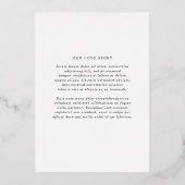 ヘレンクラシックエレガントウェディング 箔招待状 (裏面)