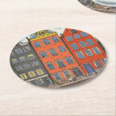 ヘレングラハチカナルアムステルダムオランダ ラウンドペーパーコースター (アングル)