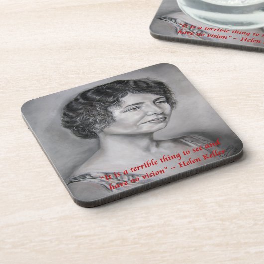 ヘレンケラーウィズヴィジョンウィズダム引用文 コースター (左側)