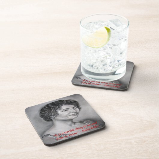 ヘレンケラーウィズヴィジョンウィズダム引用文 コースター (右側)