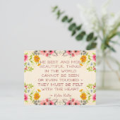 ヘレンケラー引用文はがき ポストカード (スタンド正面)