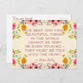 ヘレンケラー引用文はがき ポストカード (正面/裏面)