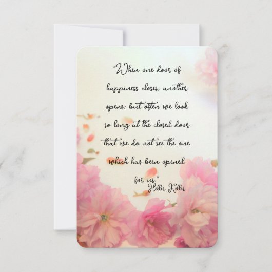 ヘレンケラー引用文オンハピネスフラットカード (正面)