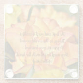 ヘレンケラー引用文バラコースター ガラスコースター (裏面)