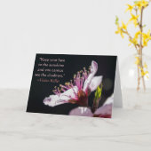 ヘレンケラー引用文ピーチブロッサムインザサンシャイン カード (黄色い花)